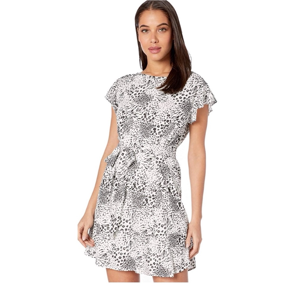 Joie Anthea Linen Snake-Print Mini Dress –– NWT